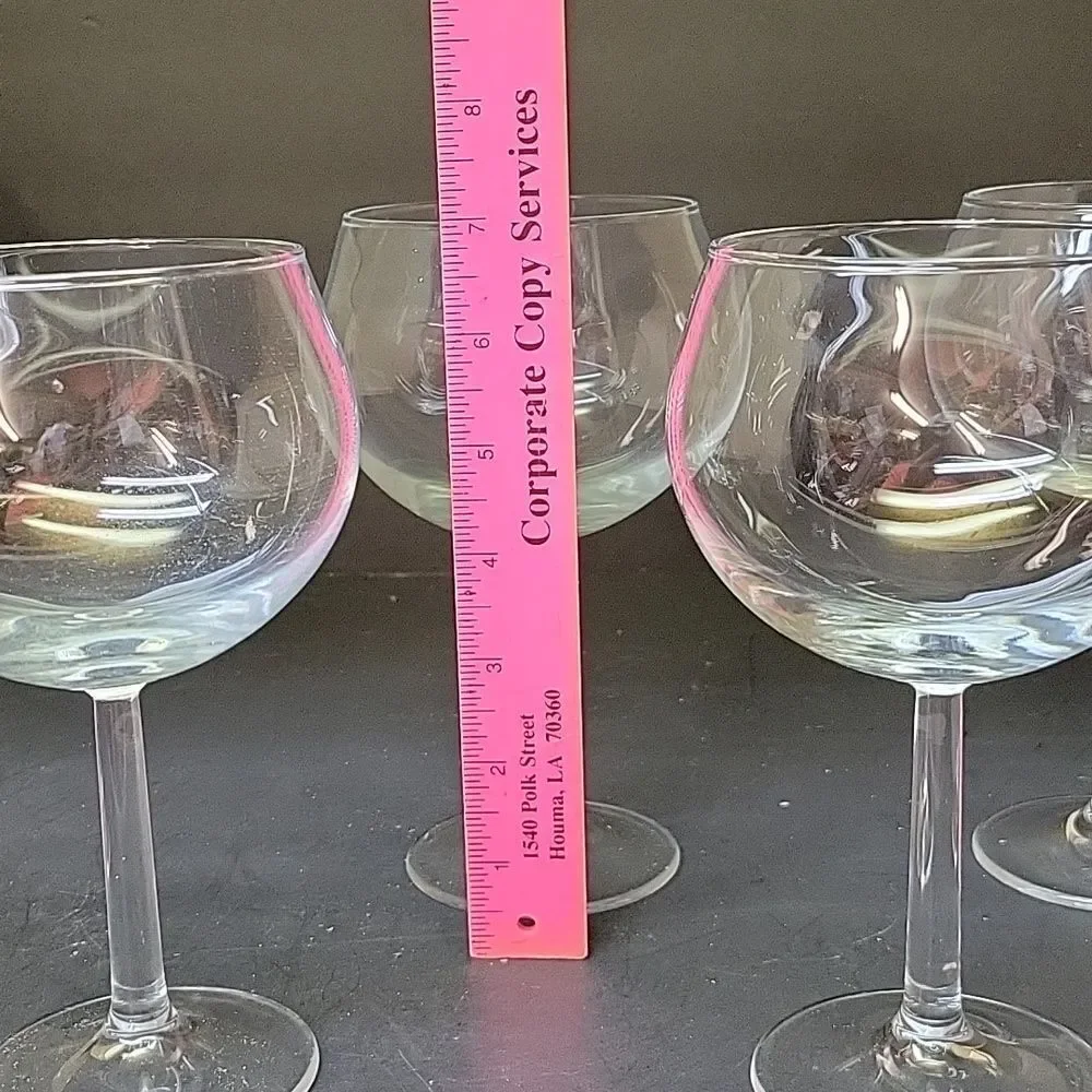 4-Piece Living Quarters  Balloon Wine Glass Set Charleston, Glass Stem Decor,